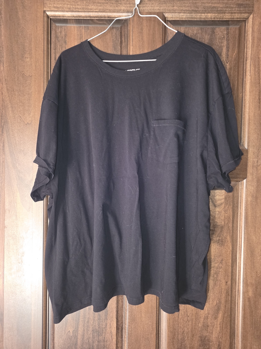 torrid Black Crewneck Short Sleeve Tee with Pocket